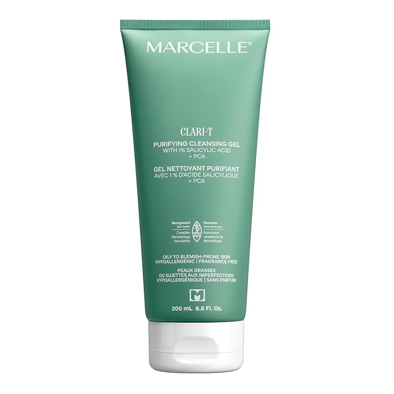MARCELLE Clari-T Gel de Limpeza Facial com Ácido Salicílico 1% e PCA