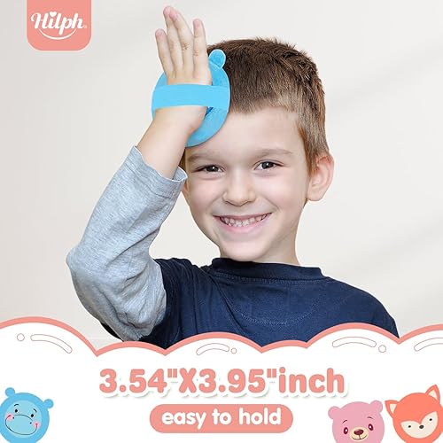 Miniatura 10 de Hilph Paquetes de hielo para niños Boo Boos, Reuable paquetes de agua fría para niños con correas de mano y mangas suaves para aliviar el dolor,