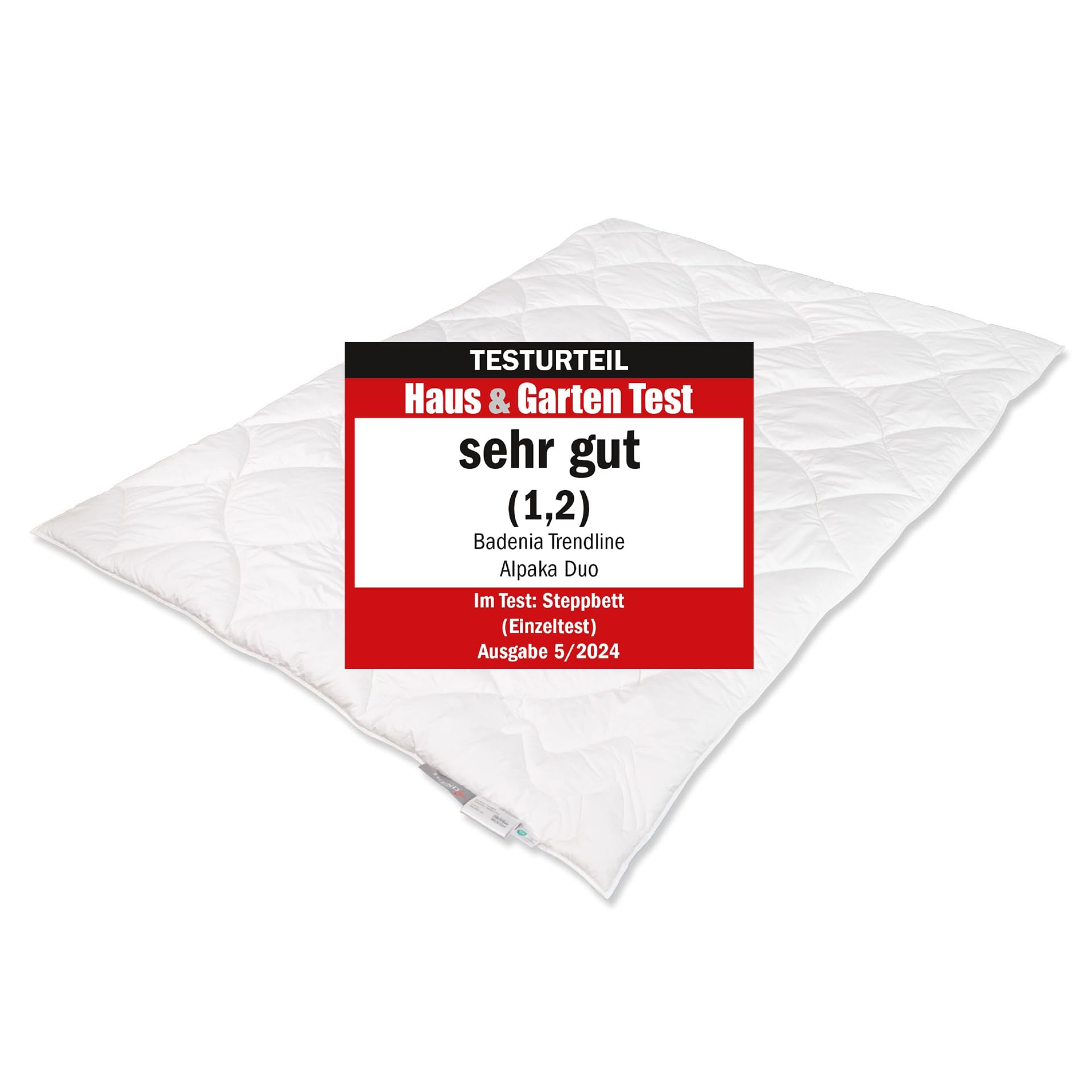 Badenia Trendline Alpaka Bettdecke | Feuchtigkeitsregulierend | Füllung: 100% Alpakahaar | Bezug: 100% Baumwolle Duo-Bett 135x200 warm