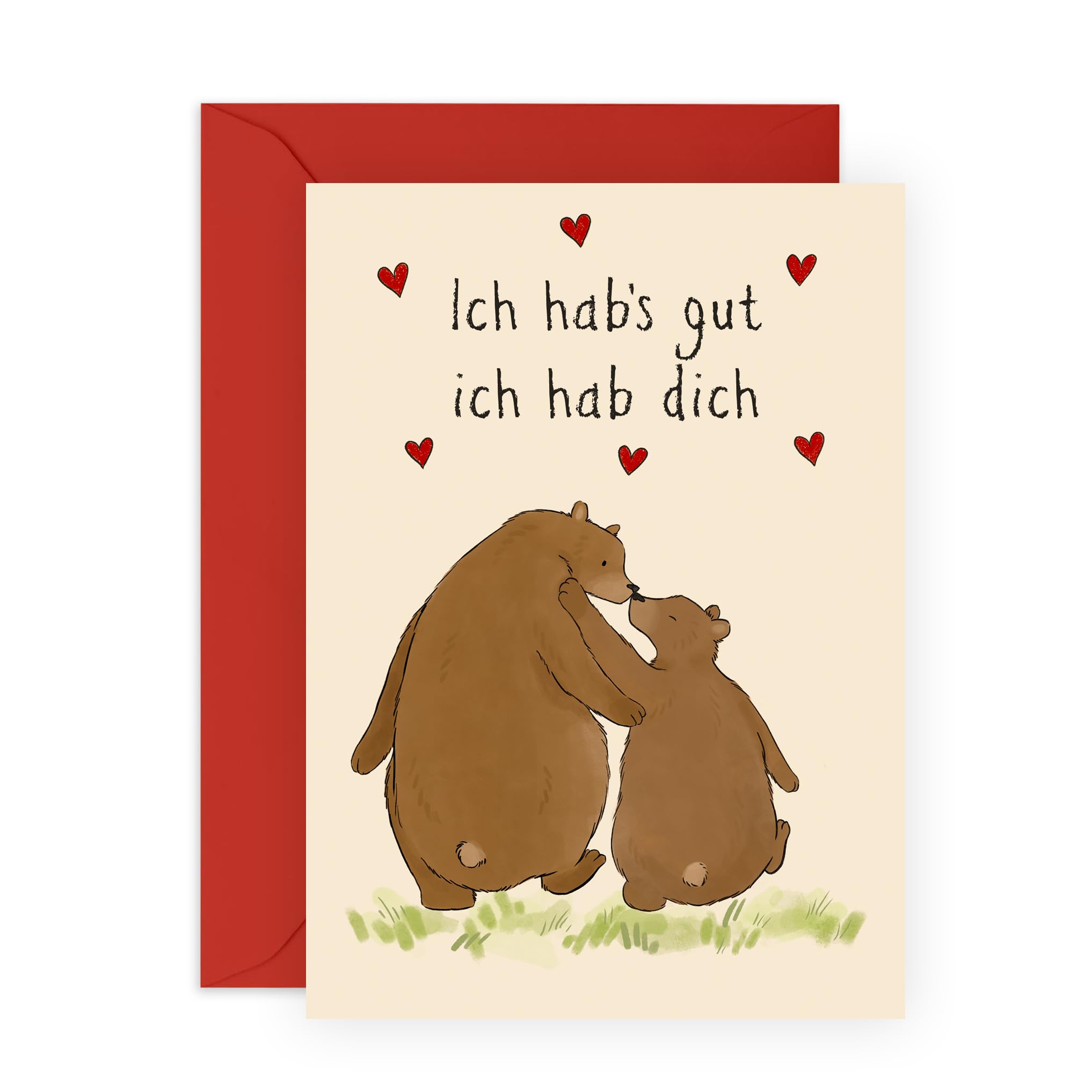 Hochzeitskarte / Jubiläumskarte „Ich Liebe Dich“ – Blanko Innen, 12,7x17,8 Cm, 280 G/m² Papier, Mit Umschlag, Für Paare & Romantiker
