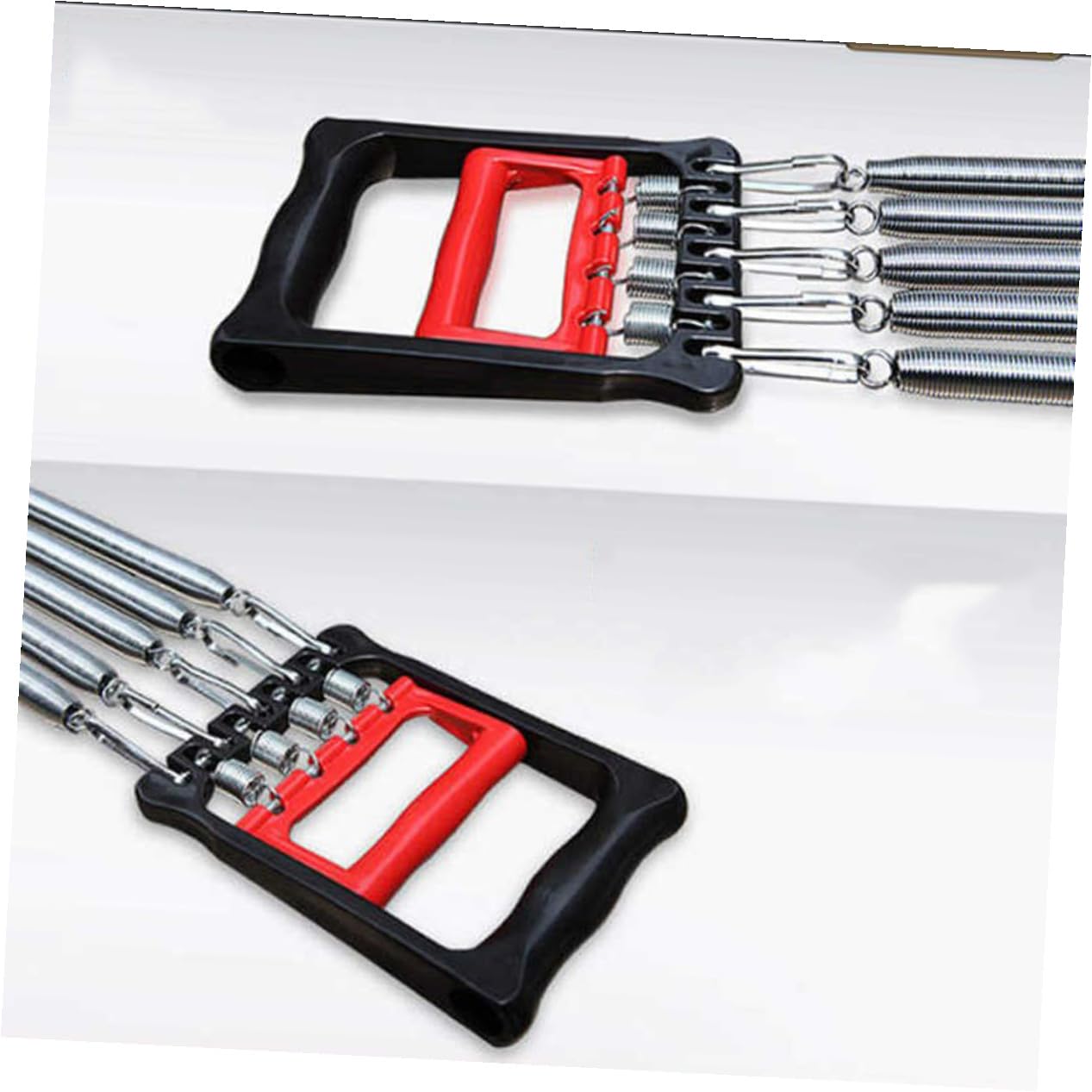 NOLITOY Expansor de Pecho Multifuncional con Muelle Desmontable Entrenador de Músculos para Brazos y Hombros Resistente y Portátil para Ejercicio de Fuerza Casa y Oficina Rojo Negro