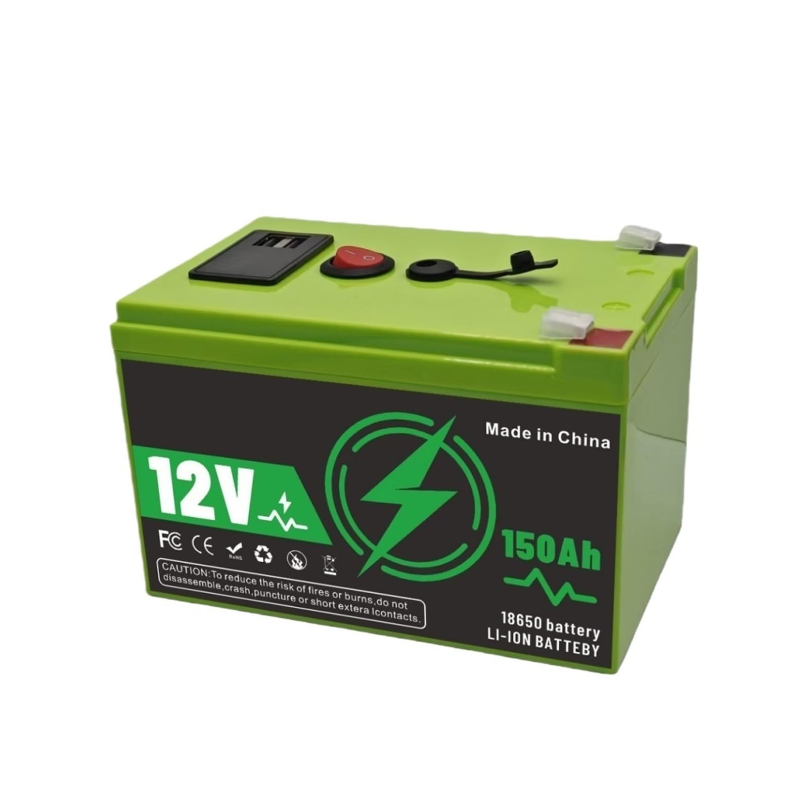 Banco Impermeable Del Poder De La Protección De La Batería 150Ah BMS De 12V LiFePO4