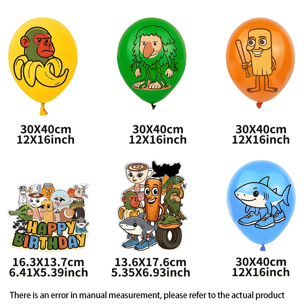 Brainrot Geburtstagsdekoration - Italienische Meme-Party Deko Set