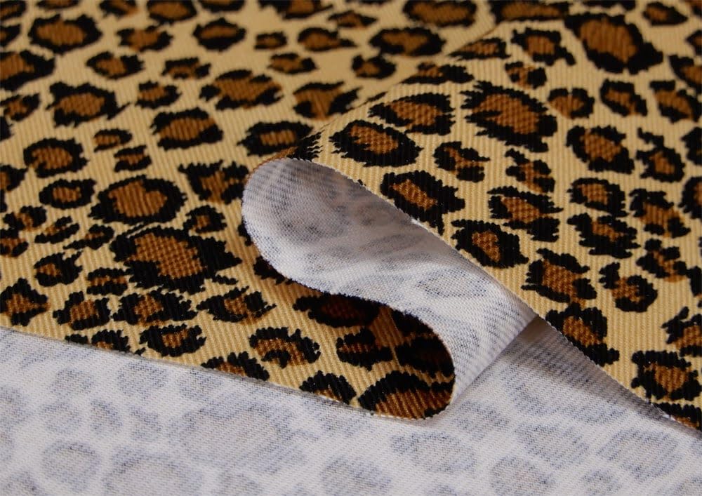 Amazon | 生地 ヒョウ柄 動物 アニマル ひょう 豹 ツイル 布