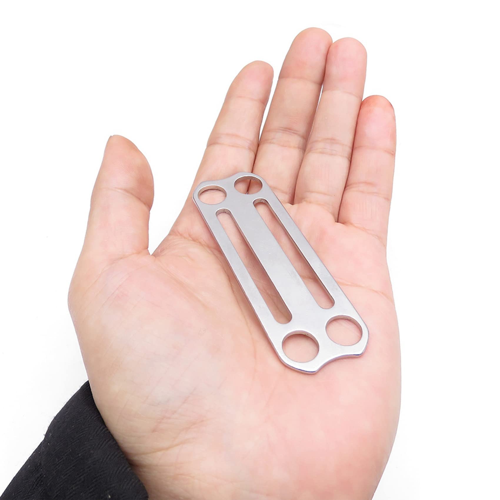 Pteanecay 2X Scuba Diving Sidemount Tri-Glide Belt BCD Fixing Buckle Rope Retainer Fixing Buckle