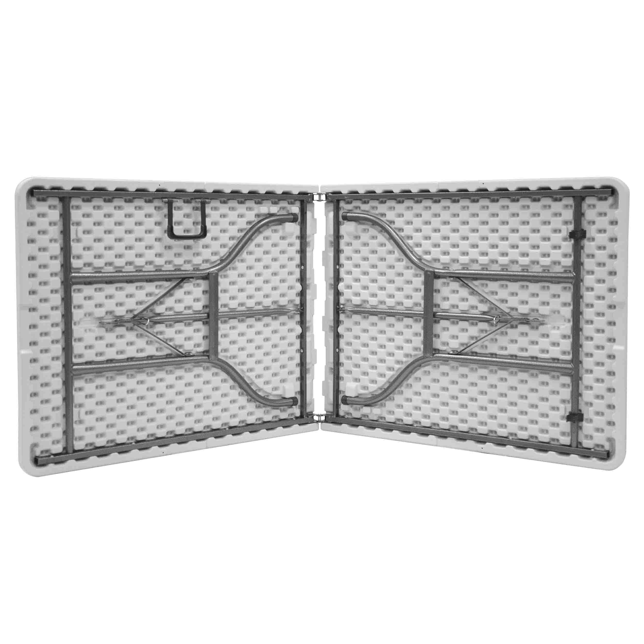 Blumixx Campingtisch klappbar 180x74x74 - Leichter Klapptisch mit Tragegriff, Gartentisch wetterfest, Buffettisch faltbar für Camping, Garten, Balkon, Festival & Outdoor - Wetterfest, Stabil & Leicht