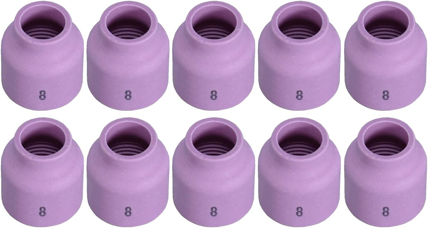 RIVERWELD TIG Glass Cups Clear Quartz Nozzle 6# 3/8", 7# 7/16", 8# 1/2" | 53N60 9.5mm, 53N61 11.00mm, 53N61S 12.5mm for SR WP 9 17 18 20 25 26 TIG Welding Torches kit 3pcs