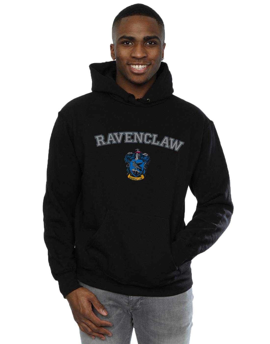 Absolute Cult Men's Black Harry Potter Ravenclaw Crest Hoodie Large