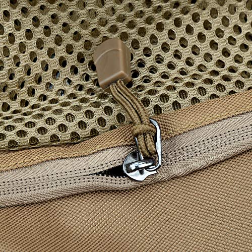 Chaleco de pesca para hombre verde oscuro con multibolsillos y hebillas 2