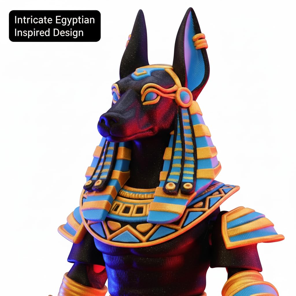 PST Anubis Action Figure, Egyptian God of The Dead Collectible, 3D