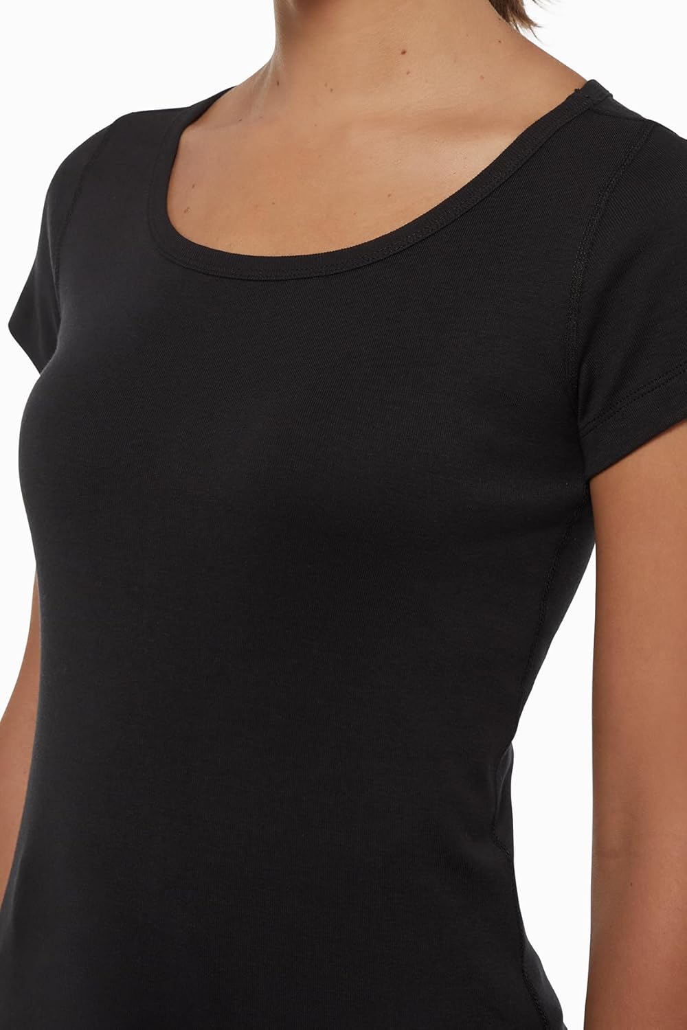 Three Dots Womens Roundneck Short Sleeve Tee - Image 5