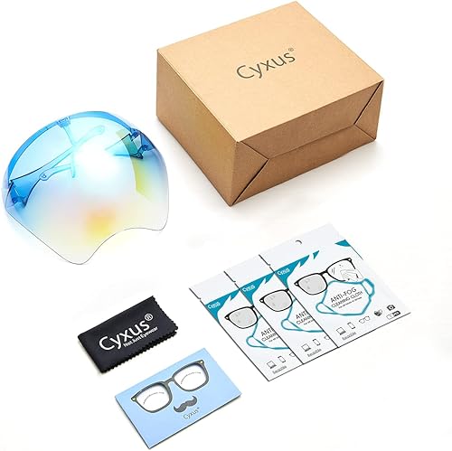 Miniatura 7 de Cyxus Visera solar con protección UV y protección contra los rayos UV para mujeres y hombres deportes de cara completa gafas de sol con espejo gafas