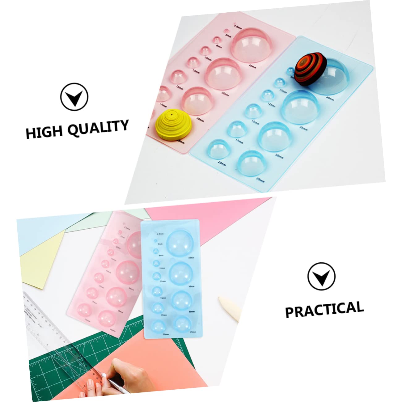 SHINEOFI 12stücke Papier Quilling Werkzeug Teiliges Kugelförmige Quilling Formen Für Papierhandwerk Leicht Und Tragbar Aus Robustem Material Für Kreative Bastelprojekte Mit Kindern