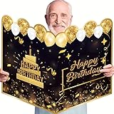 AIBAOBAO Geburtstagskarte Groß, Karte Geburtstag Mann Frauen 55.6 x 40 cm, Grußkarten Lustig, Gästebuch Karten Geburtstag Gästeposter, Glückwunschkarte Kreative Geburtstagsgeschenk