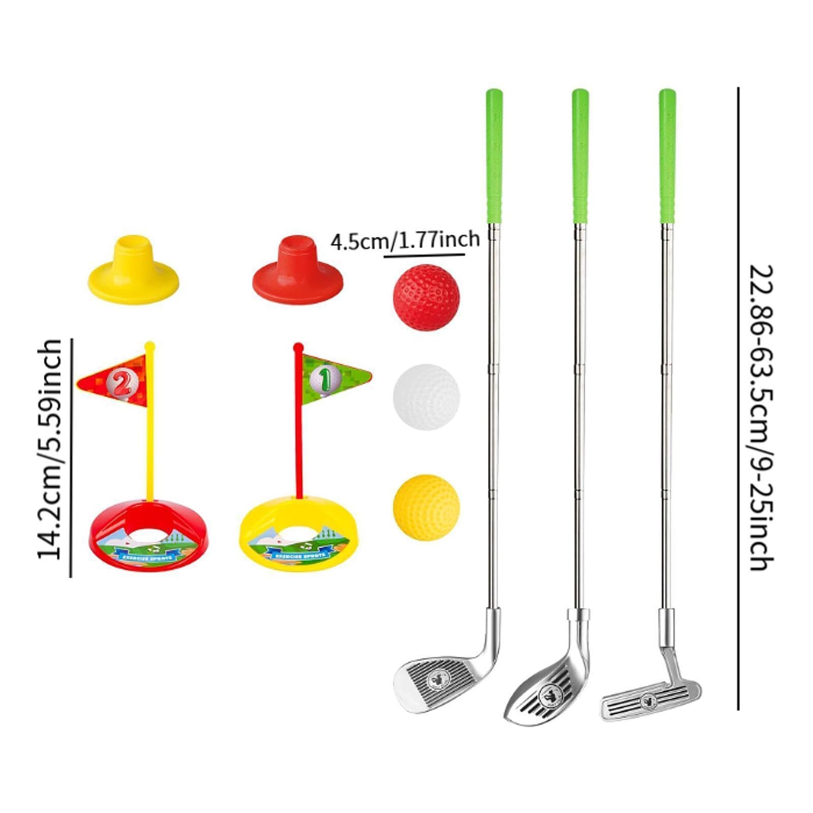 Set da Golf per Bambini, Mini Golf 3 Palline, Regalo, Giocattolo Sportivo Educativo, per Giardino E Interni, Montaggio Immediato, Portatile,