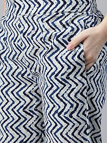 Image of Vaamsi Women's Pure Cotton Geometric Printed Straight Kurta Set With Dupatta | kurta sets for woman