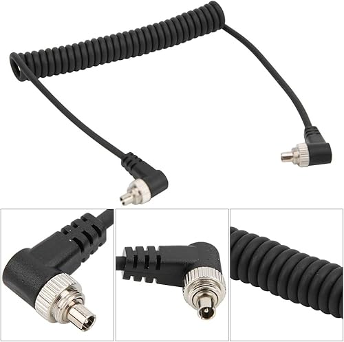 Miniatura 6 de Cable de sincronización de línea flash de PC a PC, 39.4 in, macho a macho, cable de sincronización de PC para cámara y luz de flash, cable de