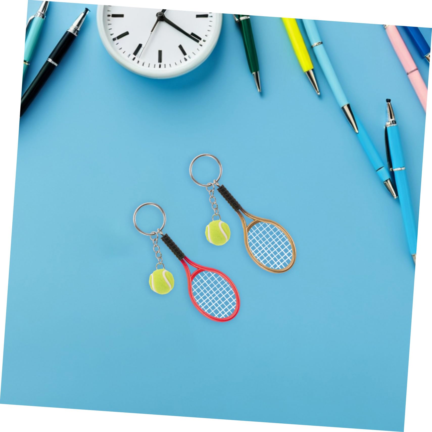 KOMBIUDA 18 Portachiavi Per Amanti Dello Sport Portachiavi Con Da Tennis Accessori