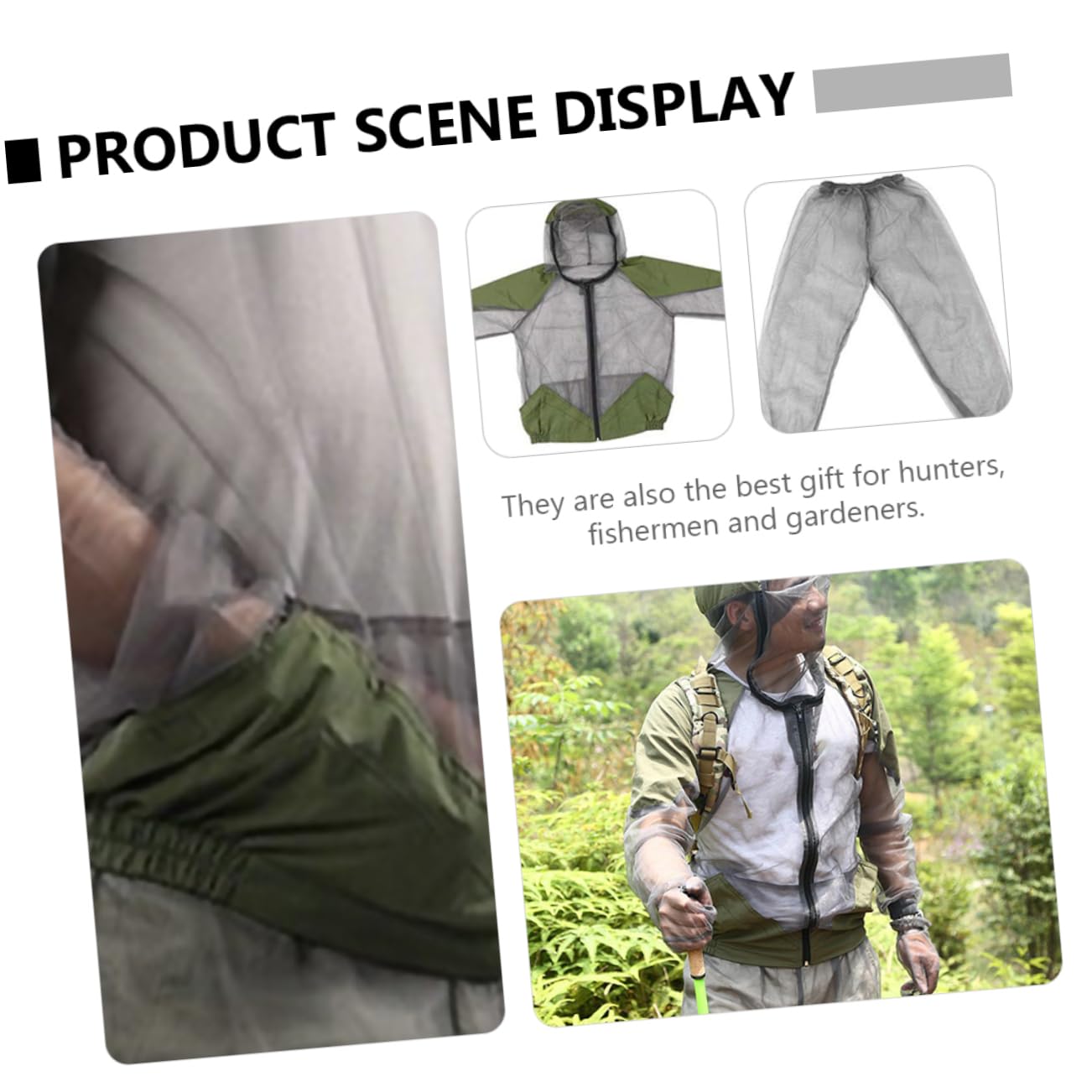 1Ensemble Vêtements Moustiques Protection Vêtements Respirants pour Camping Randonnée Activités de Plein Air
