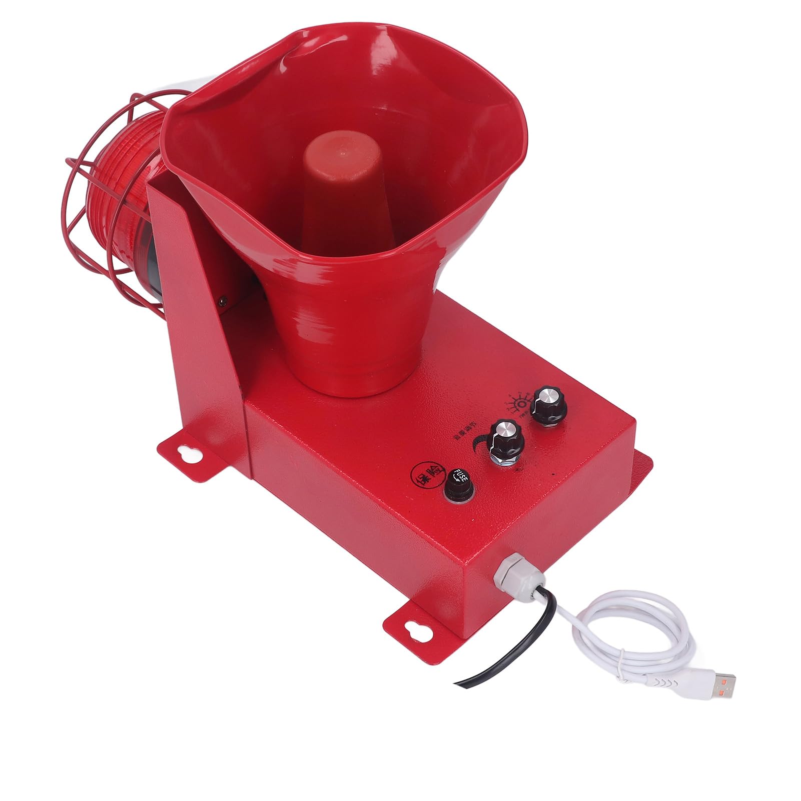 Sirena di Allarme Industriale, Luce Sonora 180 DB, Stroboscopio di Emergenza Esterno, Avvisa la Luce Impermeabile (DC12V)