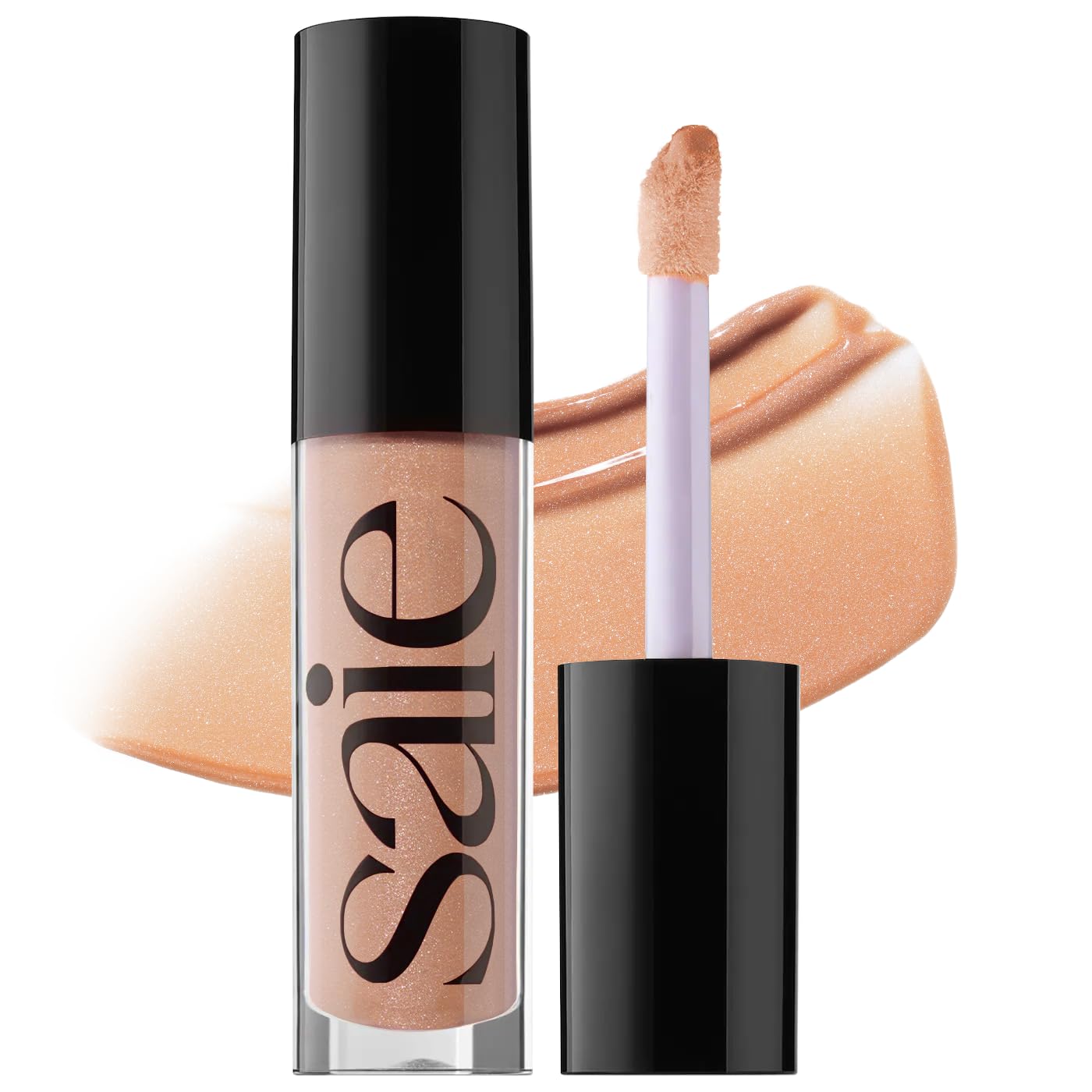 Saie Glossybounce - Hydrating Lip Gloss and Tinted Lip Oil Hybrid with Hyaluronic Acid & Jojoba Oil for Non-Sticky, Ultra-Shiny, Plump & Soft Lips -