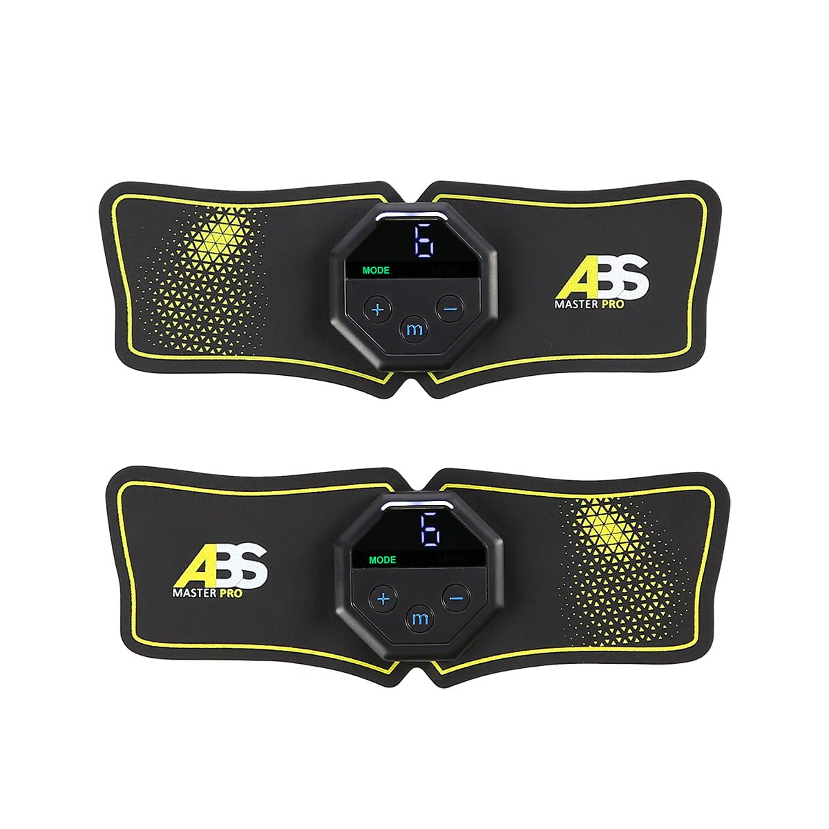 ABS Master Pro Super EMS Bauchmuskeltrainer Set | Elektrischer Muskelstimulator mit 3 Gürteln | 10 Programme & 20 Intensitätsstufen | Muskelaufbau, Regeneration & Massage | Für Damen & Herren