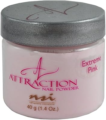 NSI Attraction Acrylic Nail PowderÂ Extreme PinkÂ Pack of 1