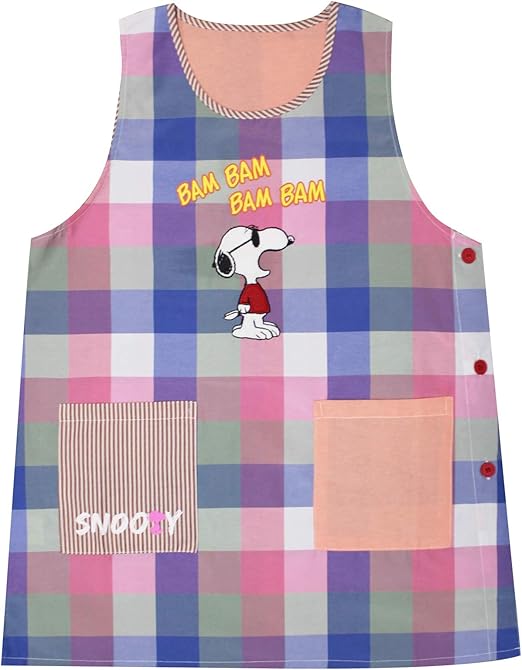 Amazon スヌーピー エプロン 保育士 キャラクター かわいい 大きいサイズ 大人 M L レディース かぶり Snoopy 保母 Bam Bam エプロン オンライン通販