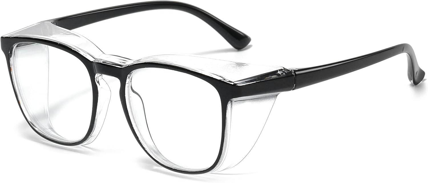 Safety Glasses for Women Men Clear Frame Anti Fog Goggles Anti Dust Protection Glasses