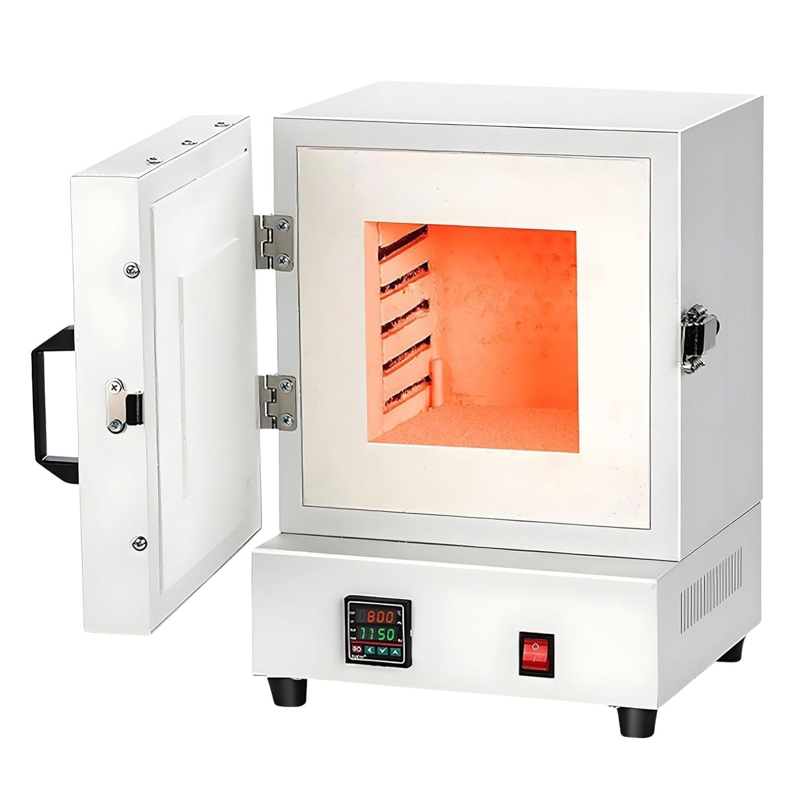 Elektryczny piec muflowy o mocy 2000 W do samodzielnego topienia – konstrukcja zamknięta, temperatura maks. 1150°C, szybkie nagrzewanie i precyzyjna regulacja temperatury