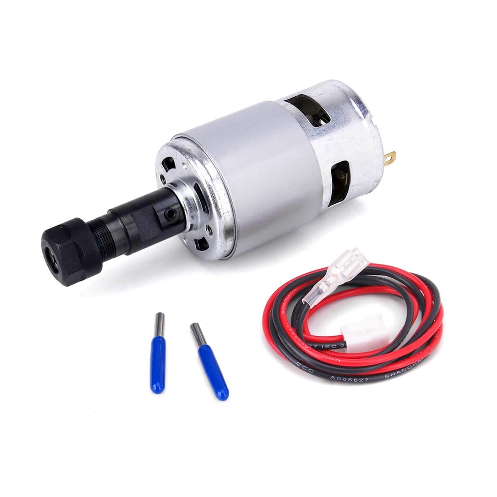 Mooilko 775 Motor With Er11 775 Dc Brushless Spindle Motor 12-36V With Er11 Extension Rod Cutters Air Cooled Spindle For Cnc Engraver/Diy Router Machine Smooth Running