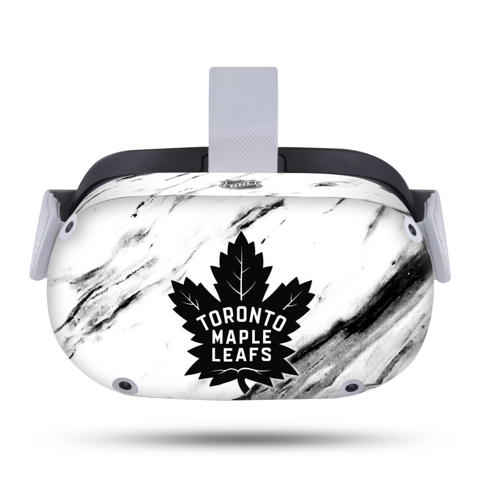 Head Case Designs Officially Licensed NHL Marble Toronto Maple Leafs Vinyl Sticker Skin Decal Cover Compatible with Meta Quest 2