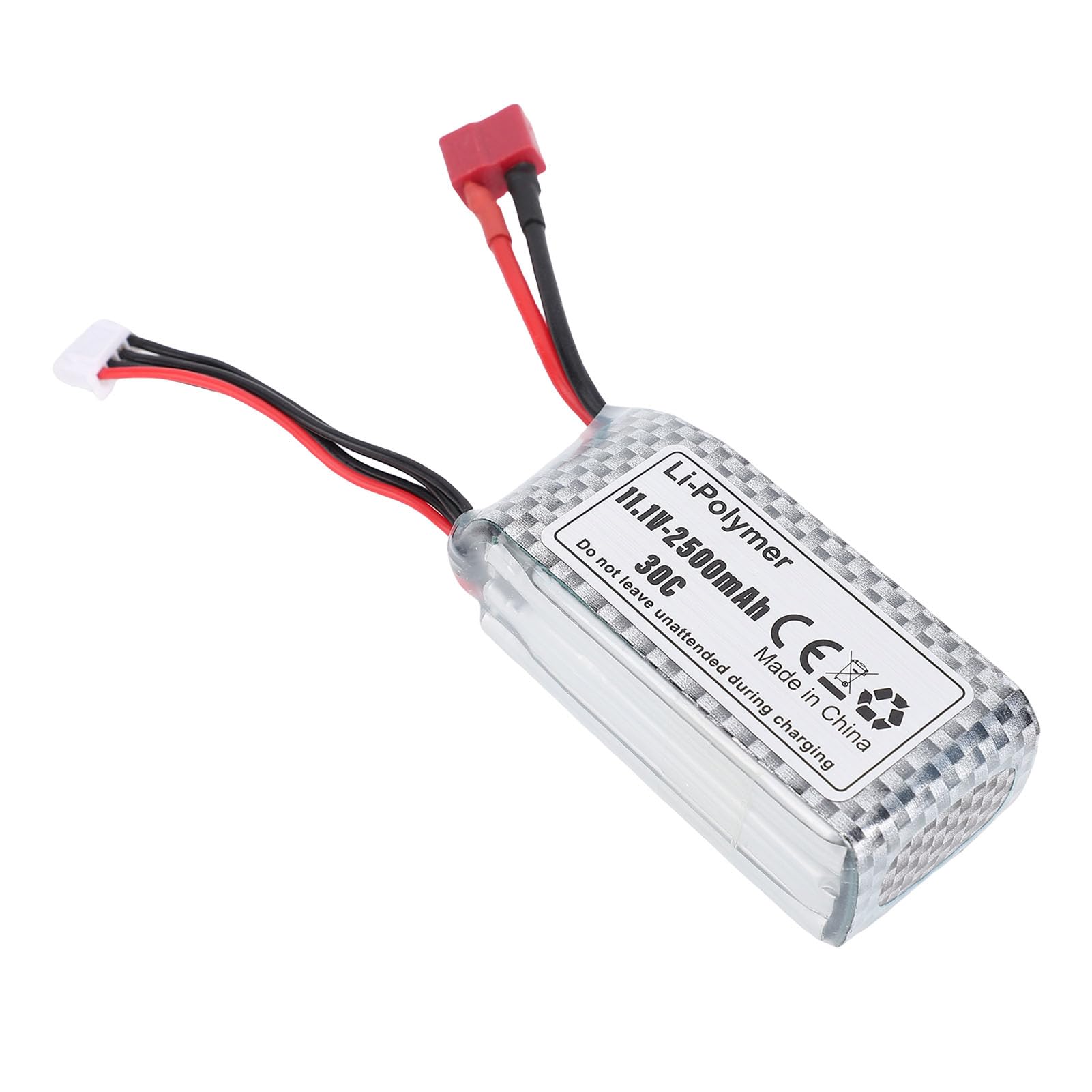 Generic Batterie de Bateau RC Rechargeable 2500 MAh 3S pour Bateaux Télécommandés avec Chargeur USB, Forte Puissance et Accélération Rapide, Adaptée pour la Course