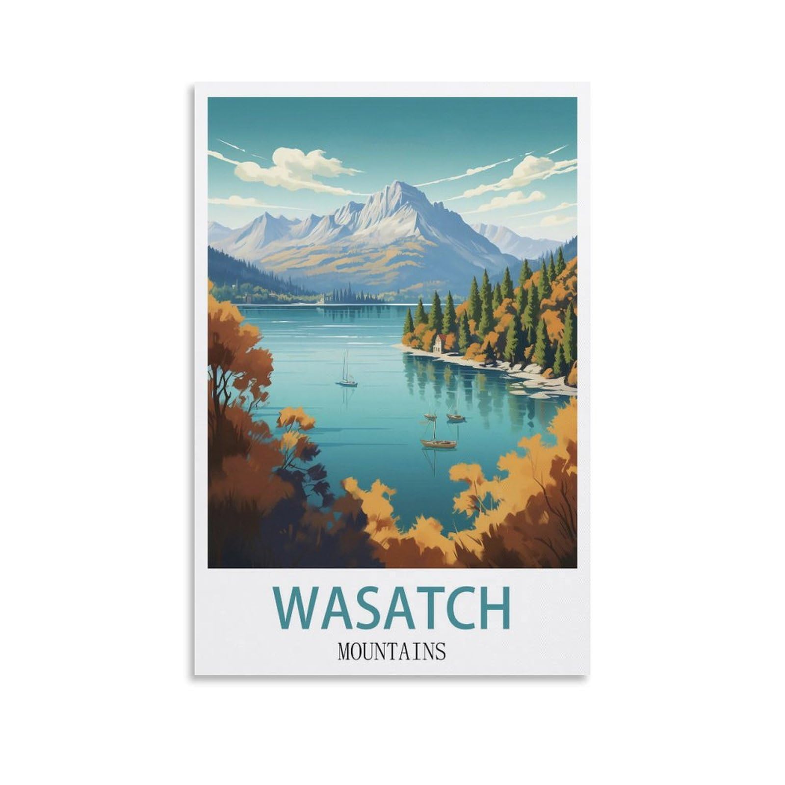 EZMLFA Diamond Art Kits Adults,Wasatch Mountains,5D Dimond Picture, Crystal Gem Art Crafts for Boys Girls, DIY Mosaic Creations Set for Home Decor 50x60cm