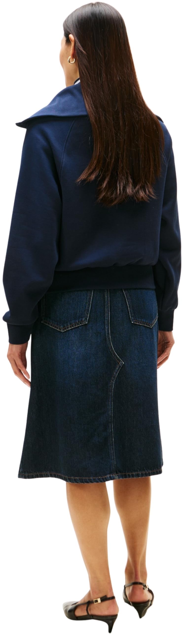 Tommy Hilfiger Damska klasyczna bluza polarowa z zamkiem błyskawicznym WW0WW46632, niebieska, XXXL, Niebieski (Dark Night Navy), 3XL duże rozmiary wysoki