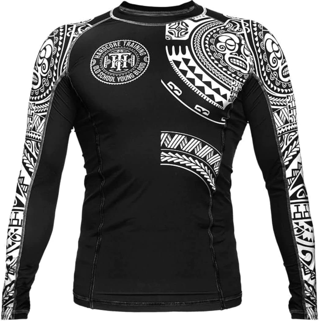 Men's Rash Guard Compression Long Sleeve Jiu Jitsu, MMA No-Gi, Tight BJJ Grappling Base Layer Combat