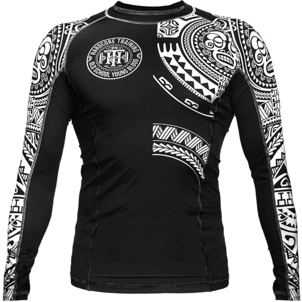 Hardcore Training Rash Guard Men's Compression Shirt Long Sleeve Grappling Jiu Jitsu MMA Fitness Boxing No Gi