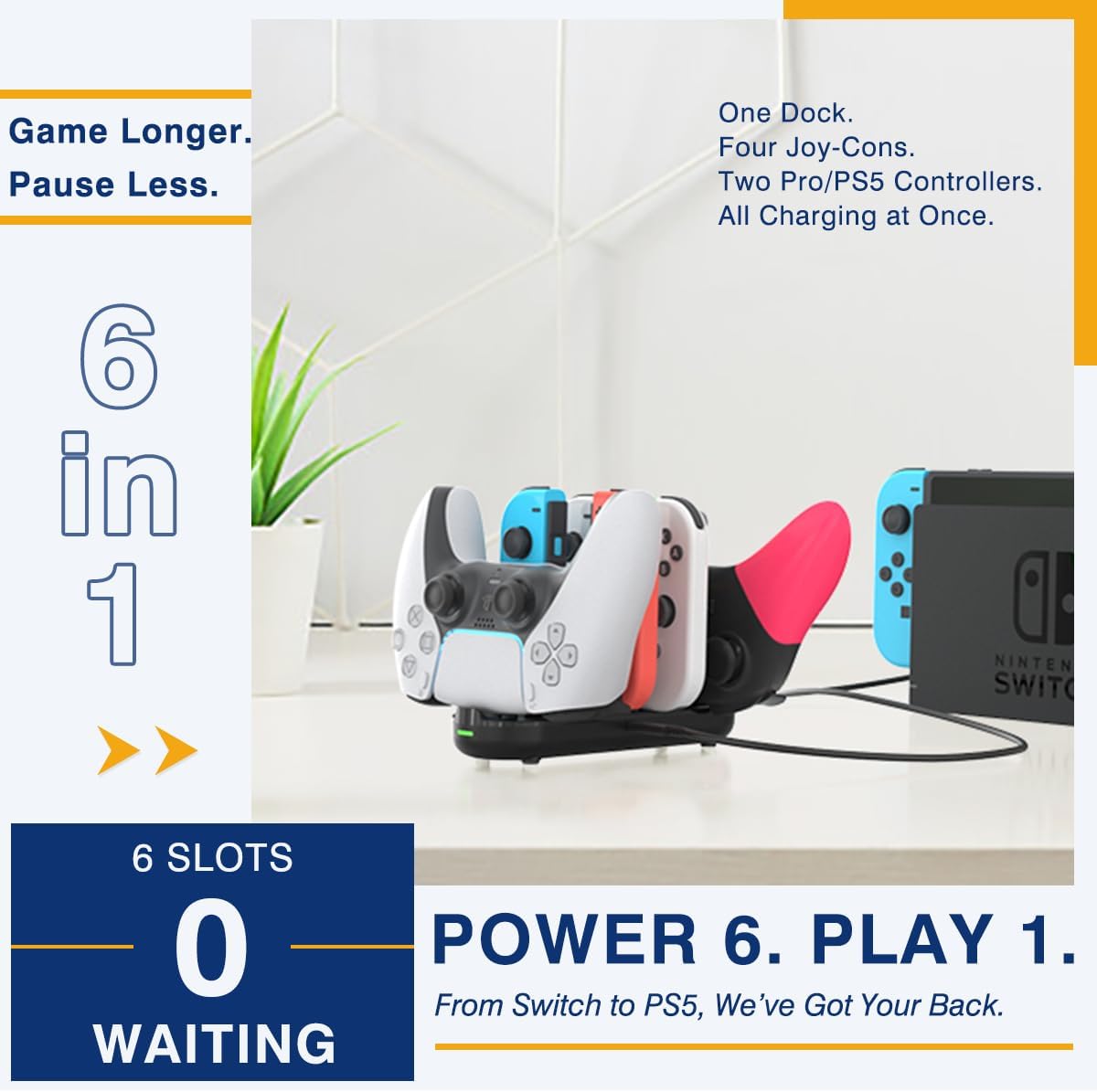 Switch Controller Charger for Nintendo Switch JoyCon/Pro /PS5 Controller 9 61jn4eBkQSL. AC SL1200