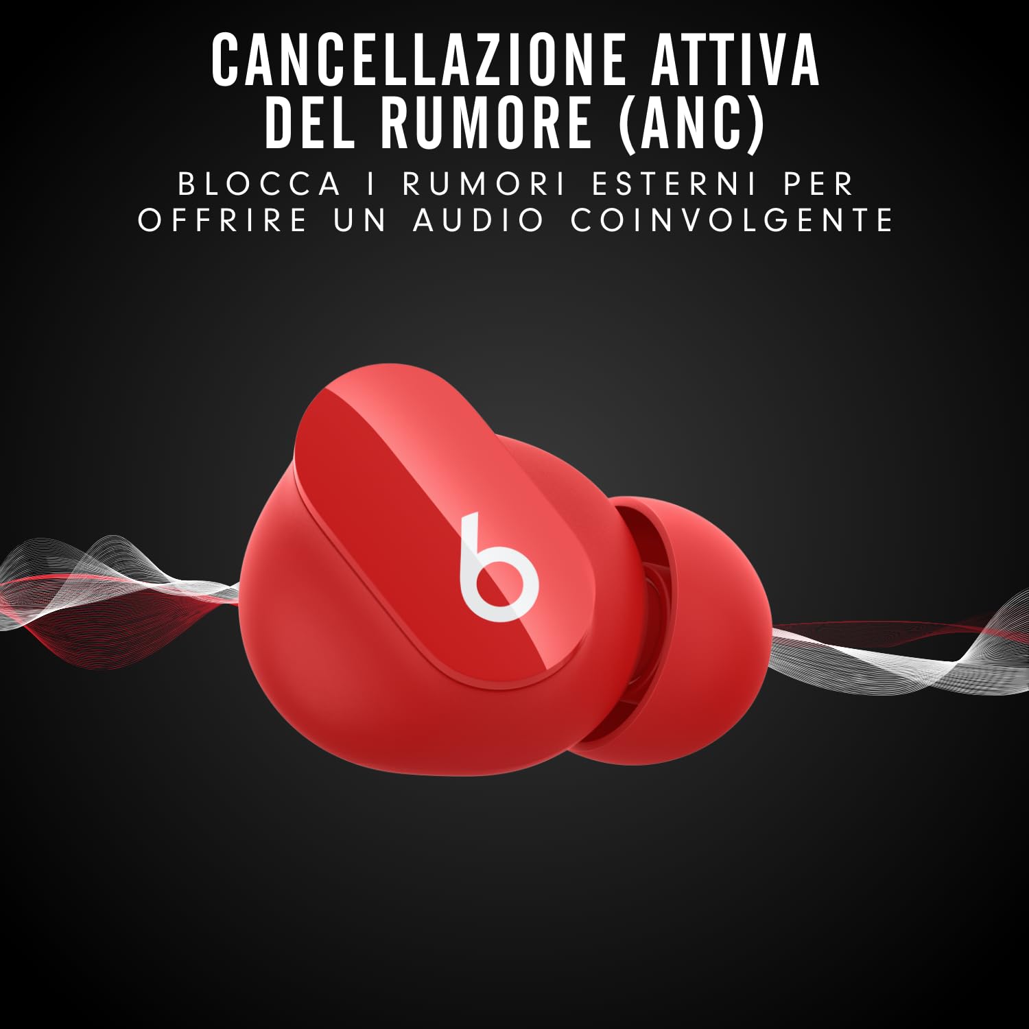 Studio Buds Earphones Noise Cancelling Red - Dettaglio