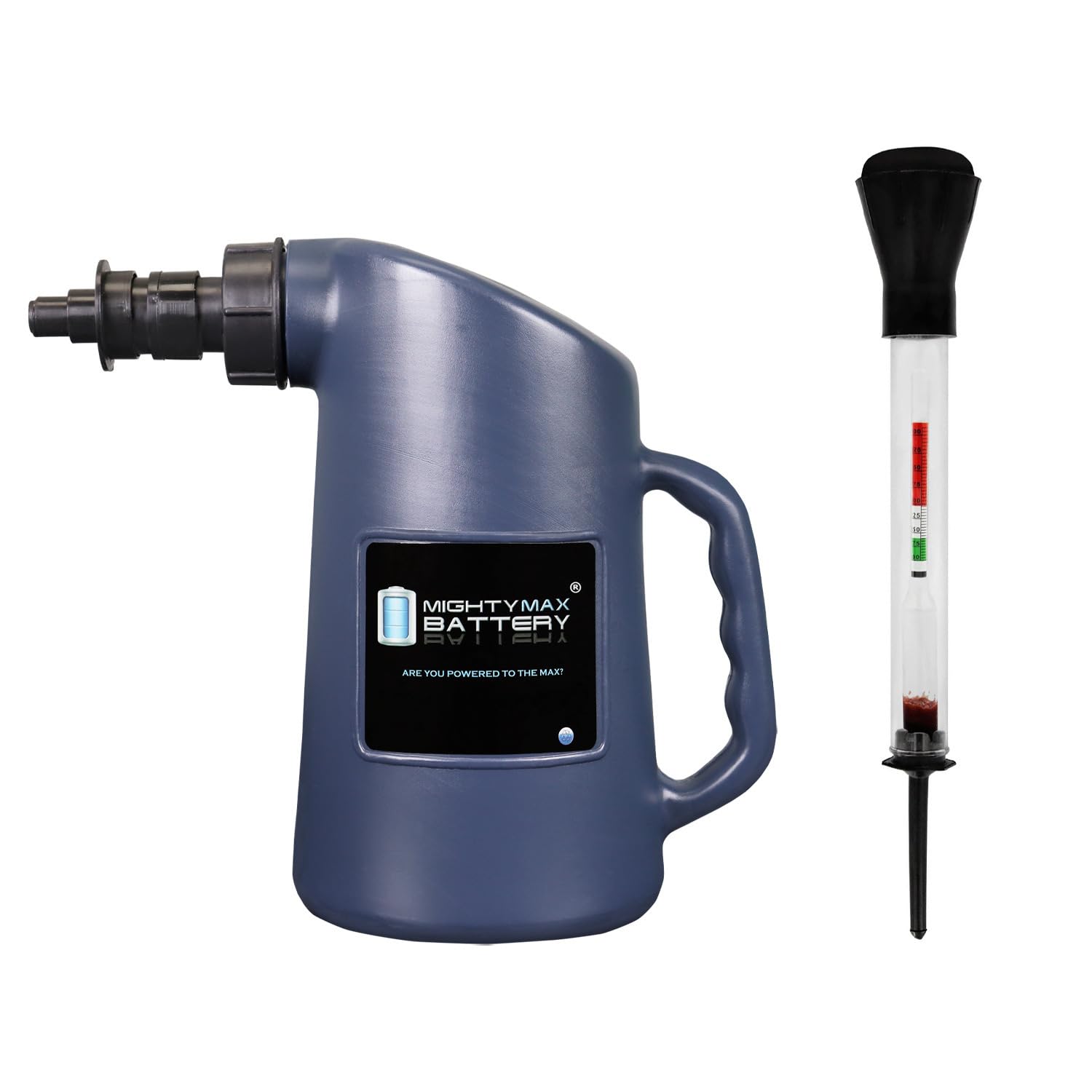 Mighty Max Battery Battery Filler Jug Type Includes Battery Hydrometer - Acid Tester, Electrolyte Density Checker
