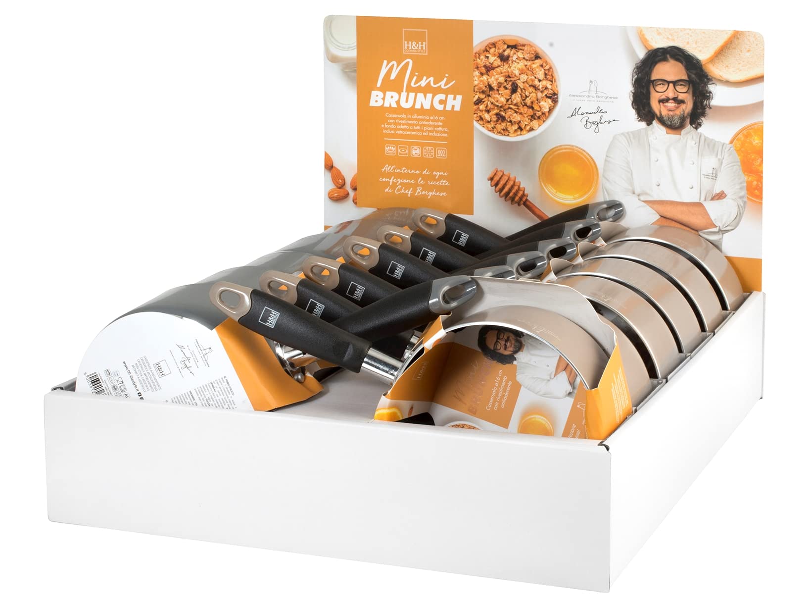 Casseruola Bassa PRO Con Coperchio - Alluminio Con Rivestimento Interno Antiaderente Con Coperchio