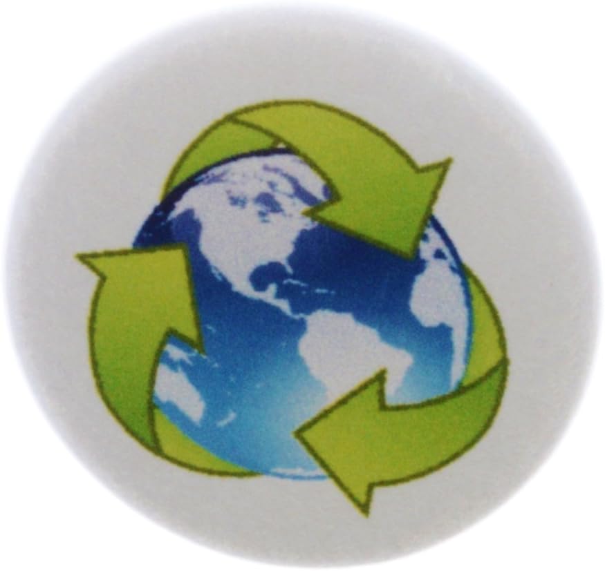 Amazon.com: Recycle Recycling Symbol Sign Around Earth 1.25" Pinback ...