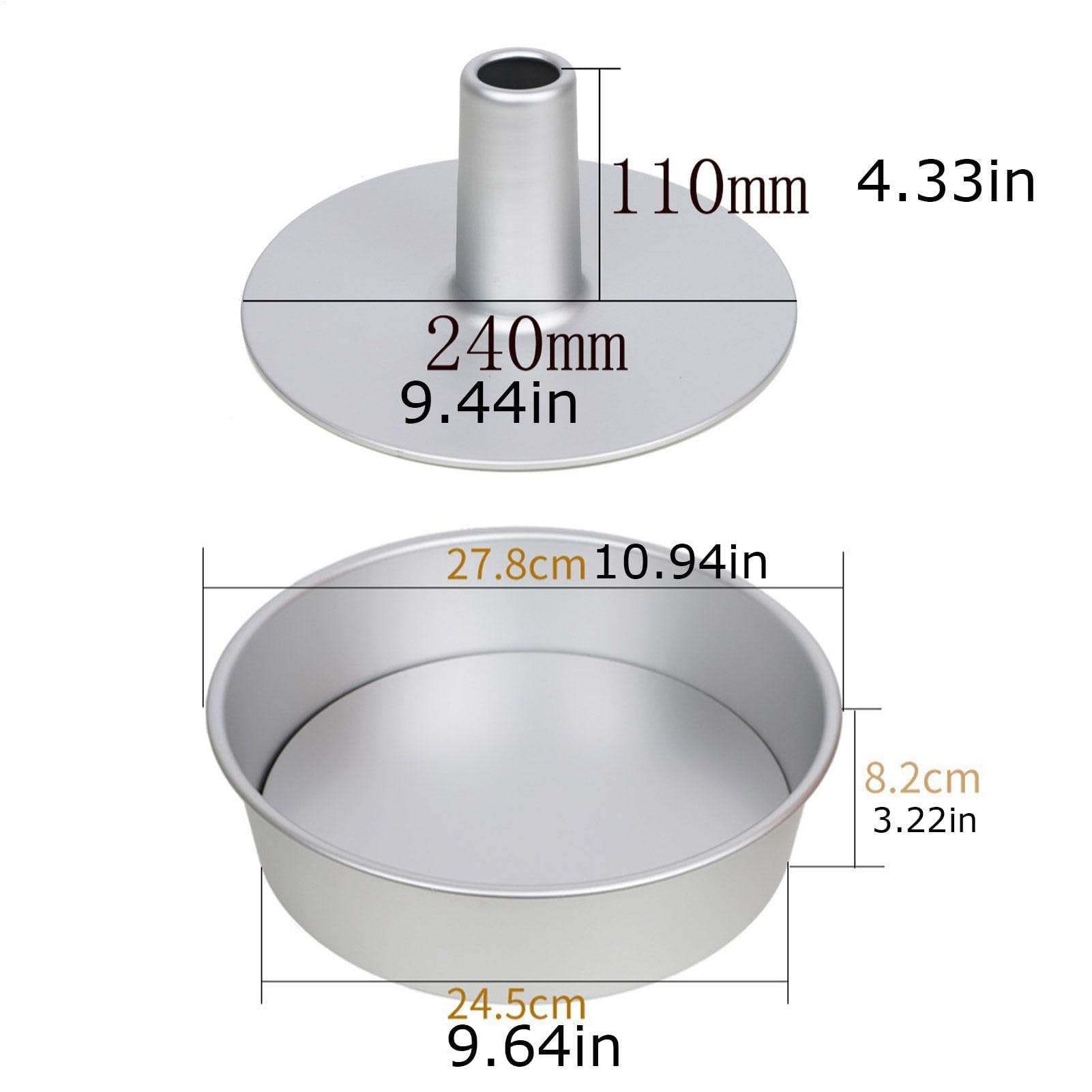 Molde de gasa para hornear tartas, molde de gasa para tartas, molde redondo de fondo suelto para cupcakes, molde redondo de acero inoxidable para hornear pasteles de gasa, hueco (17 x 14,3 x 7,1 cm)