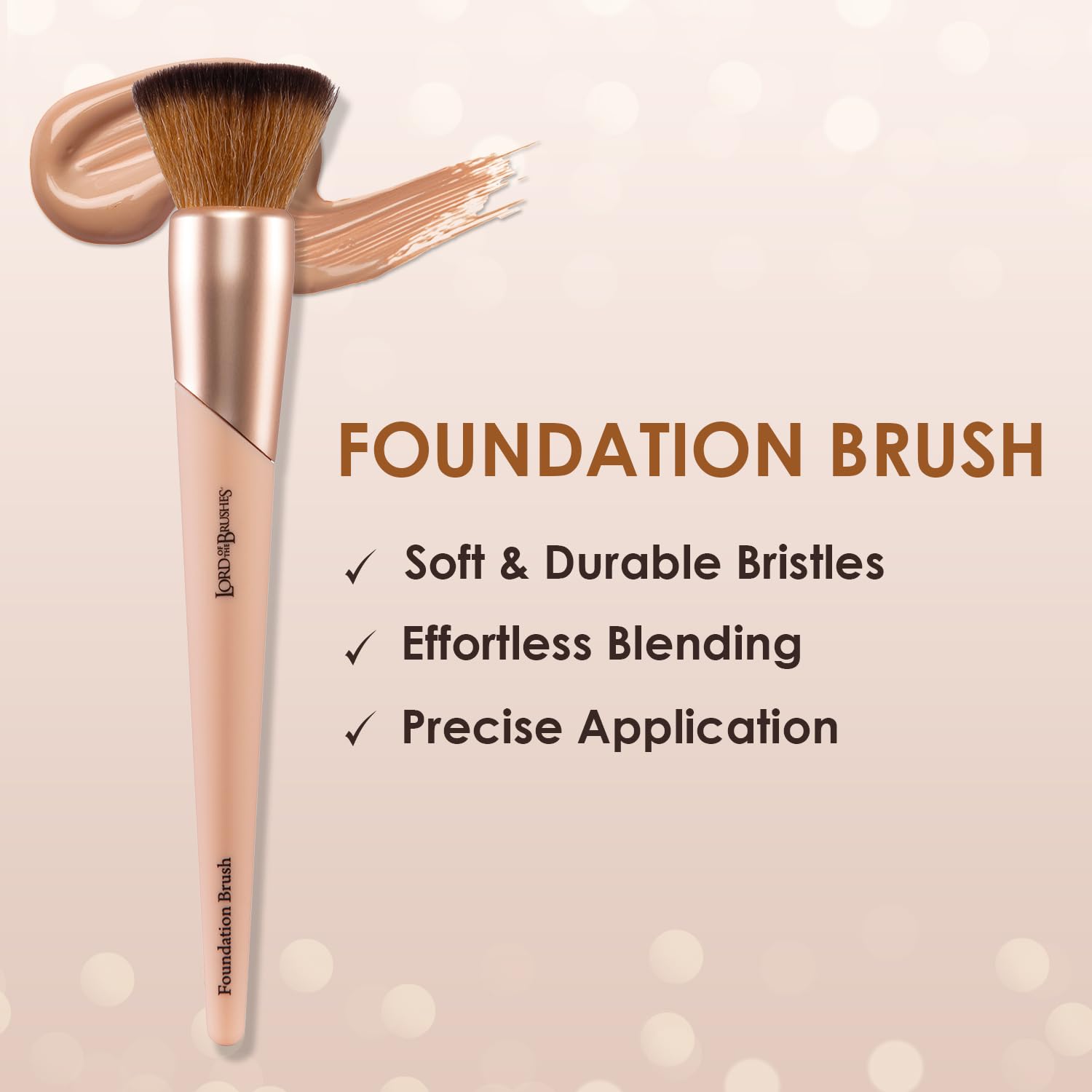 Glam21 Lord Of The Brushes Highlighter Fan Brush & Foundation Brush|Ultra-Soft Bristles for Flawless Blending |Natural Airbrushed Finish Durable & Long-Lasting |Easy-to-Control Handle |Combo Pack Of 2 2