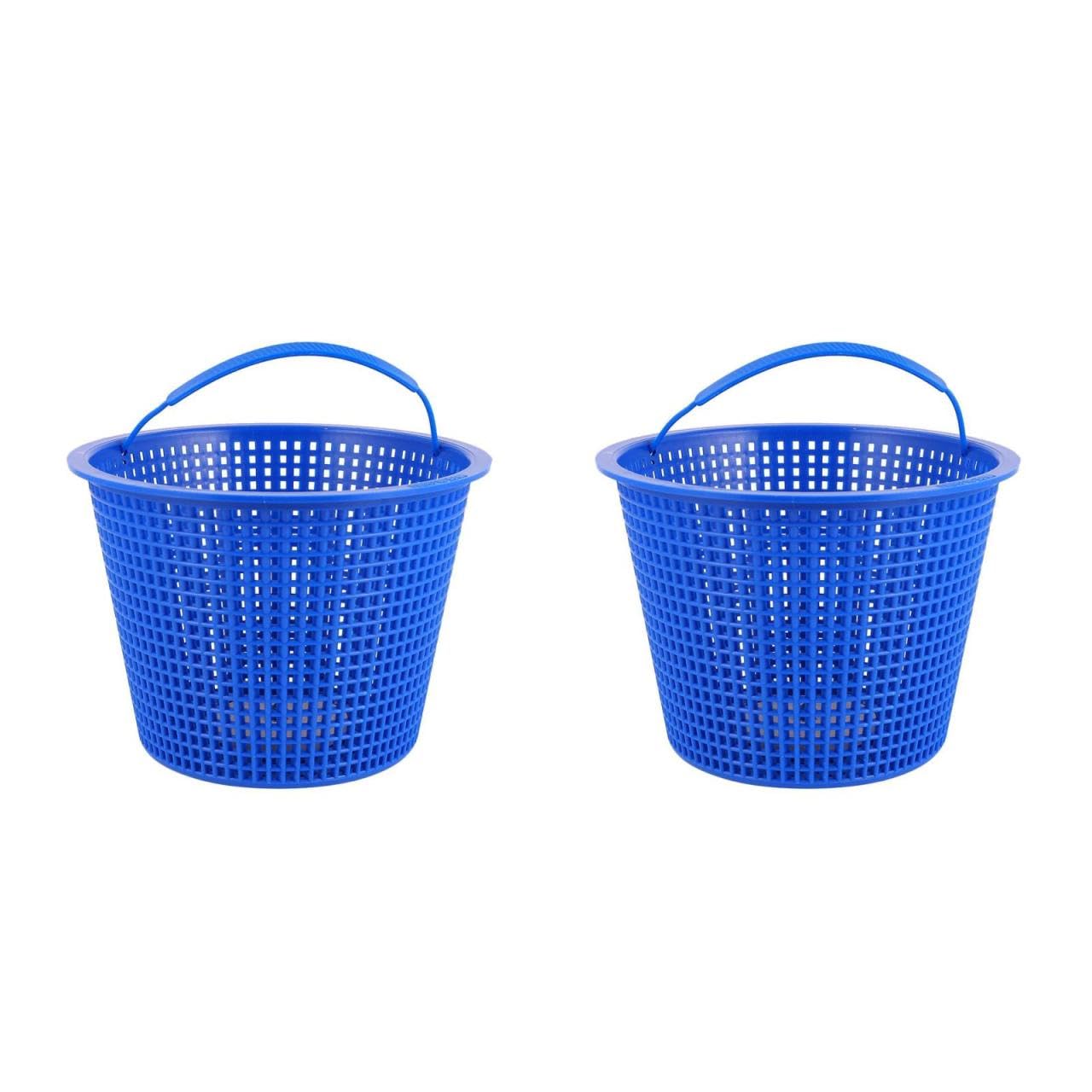 HANABASS 2 Pièces Panier Skimmer Piscine Filtre À Ordures Plastique Bleu Accessoire Anti-Colmatage RéUtilisable pour Filtration Et Nettoyage Piscine