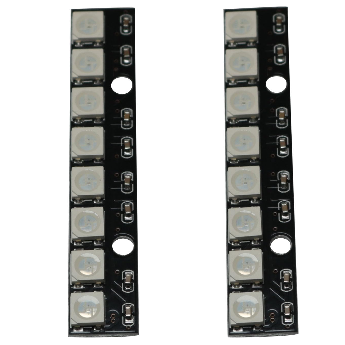 PZRT 2PCS 8 Bit WS2812 Built-in Driver Full Color Light Development Board for Shaped Screen Light Painting Bedroom Bedside Flexible Strip Combination Decorative Lighting Black