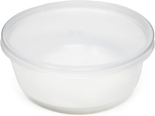 Pro-Kal PK8S-C - Contenedor de polipropileno transparente para microondas, capacidad de 8 onzas, ancho superior de 4.6 pulgadas x 3.9 pulgadas de