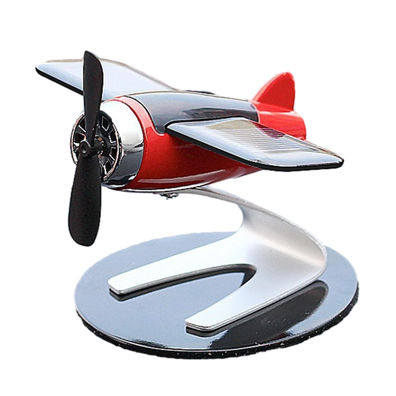 atcdfuw Solar Plane Novelty Toy Airplanes Model with Solid Fragrants Car Aromatherapys Diffuser Ornament Auto Decor Accessories Freshener Solar Energy Rotating Solar Air Freshener Double Rings