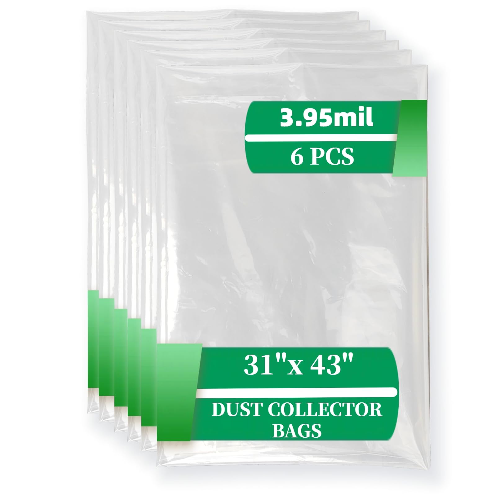 WZKO 709563 Dust Collector Bags Clear Plastic for JET Lower Dust Collection DC-1100VX, DC-1200VX Central Machinery Dust Collectors Bag Diameter 20" 6