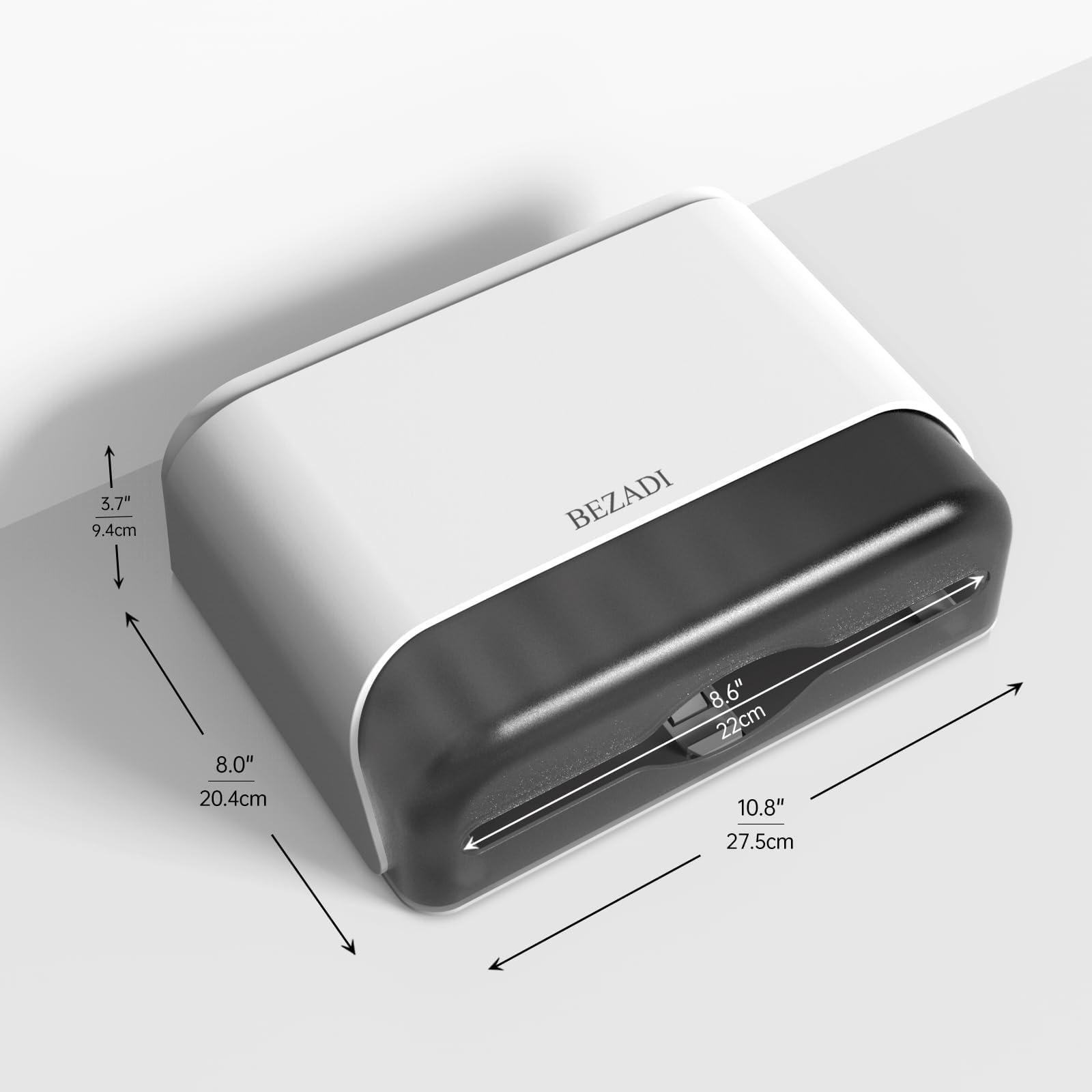 Dispensador de toallas de papel multipliegue, montaje en pared, dispensadores comerciales de servilletas con cerradura, 200 hojas, 6012 blanco